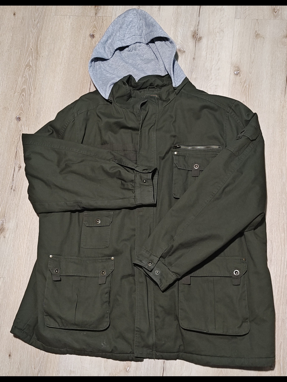 Boulder Creek Men Green Cargo Utility Jacket Chore Coat Hiking - 4XL Tall #0141